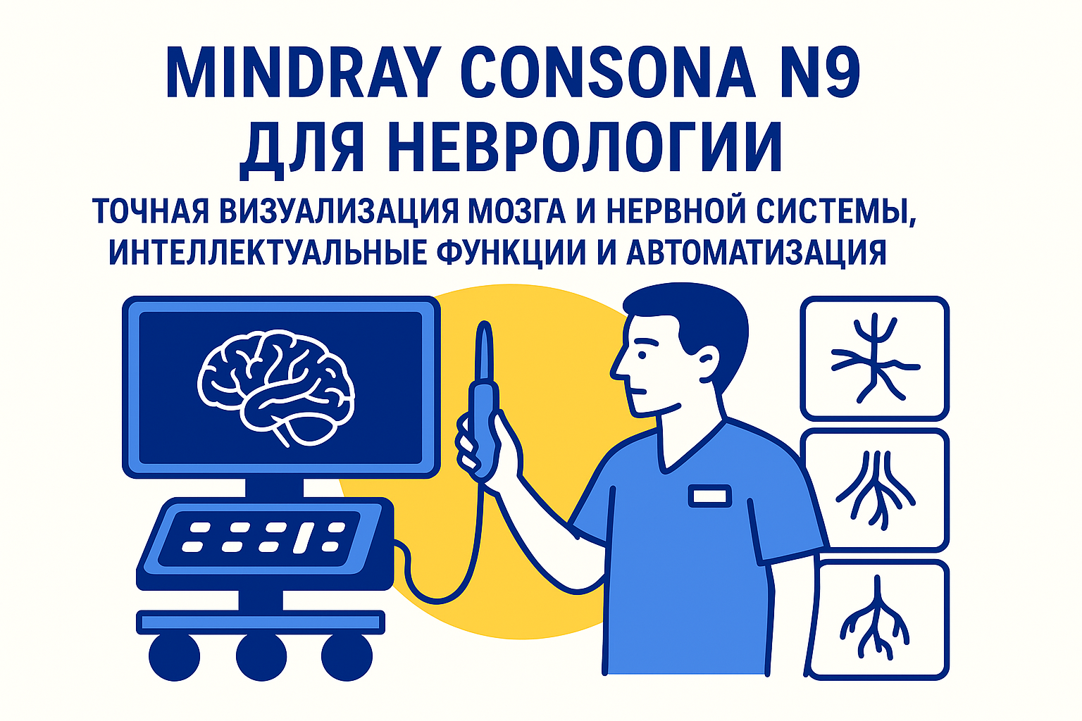 Mindray Consona N9 для неврологии — точная визуализация мозга и нервной системы, интеллектуальные функции и автоматизация