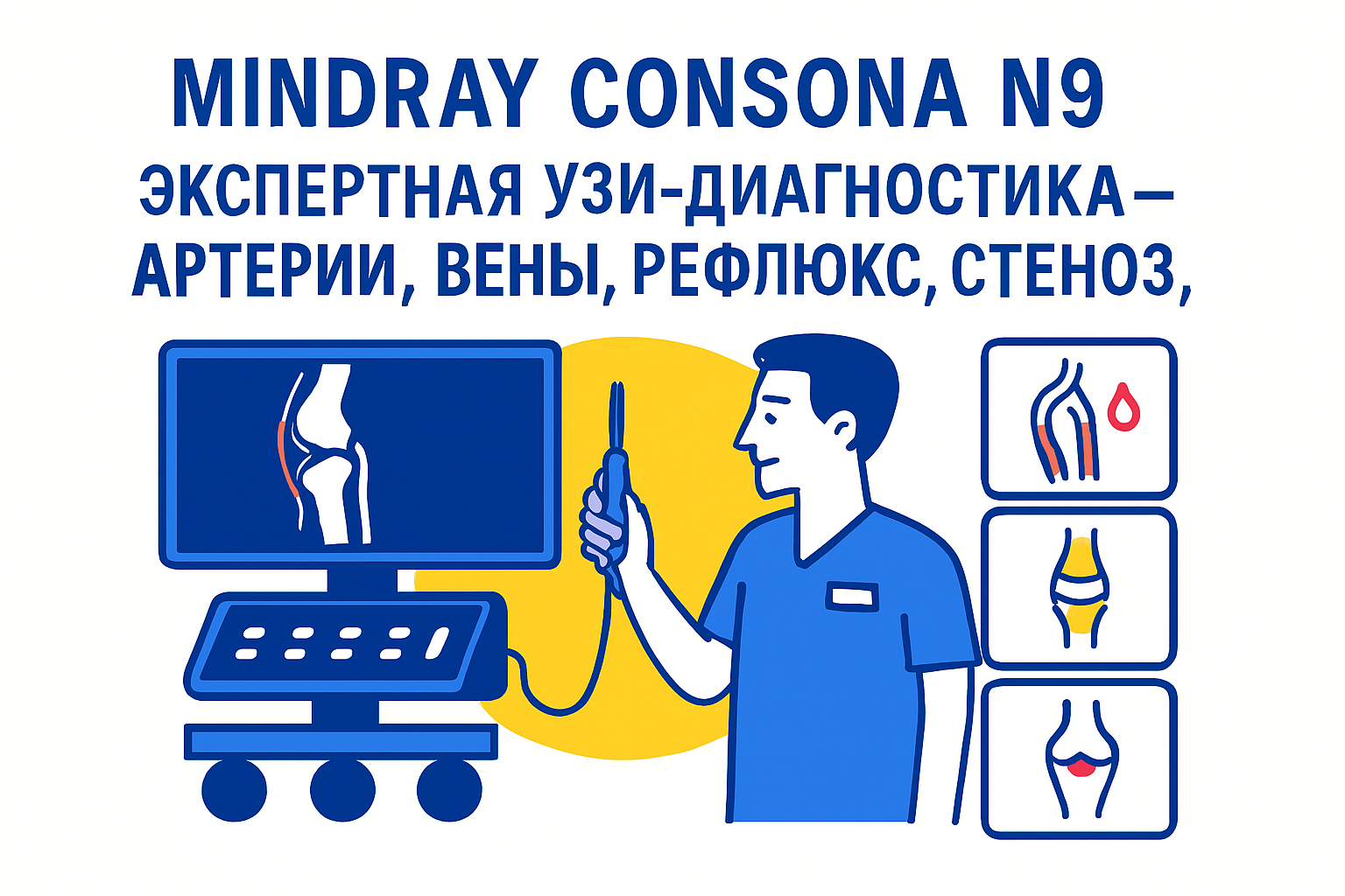 Mindray Consona N9 в сосудистой диагностике — визуализация артерий и вен, стенозов, аневризм и шунтов